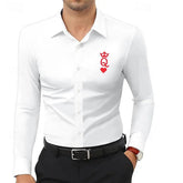 Men's printed shirt street work casual wear shirt